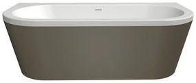 Xenz Charley half vrijstaand bad acryl 165x75x60cm wit glans/klei waste graniet