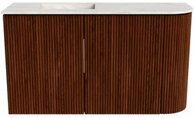 Mondiaz Joya DLux 70cm toiletmeubel ronding rechts ruby met wastafel faye links zonder kraangat ostra