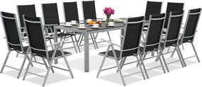 Garden Point aluminium tuinmeubelen met grote Polywood Verona tafel voor 12 personen