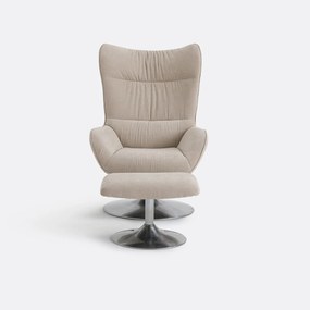 Draaibare fauteuil en voetensteun Oriana