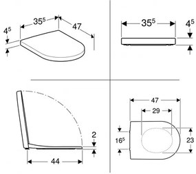 Geberit 300 Basic toiletzitting wit