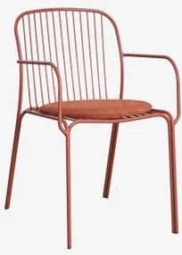 Anerina Tuinstoel Met Armleuningen Van Staal Terracota & Terracota - Sklum