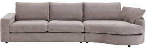 Goossens Excellent Bank Lotte bruin, stof, 2,5-zits, stijlvol landelijk