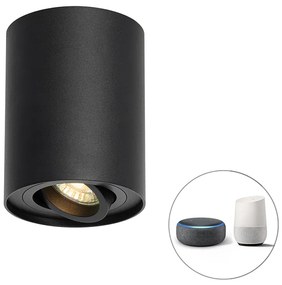 Smart plafondSpot / Opbouwspot / Plafondspot zwart verstelbaar incl. Wifi GU10 - Rondoo up Modern GU10 Binnenverlichting Lamp