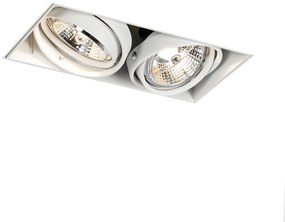 Inbouwspot wit GU10 AR70 trimless 2-lichts - Oneon