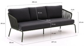Forza Nuro/Bovezzo stoel-bank loungeset 6-delig