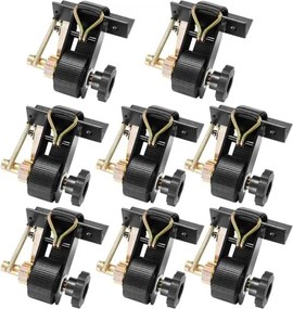 VEVOR Ladderframe Spanbanden, Zwarte Vierkante Buis Montage, 38 mm Breed x 2,25 m Lang, Ratelbanden met Dubbele J-haken, 226,8 kg Draagvermogen, met Gespsluiting (Verpakking van 8)