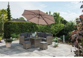 Garden Impressions Hawaii zweefparasol S Ø300 - donker grijs - taupe