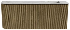 Mondiaz Joya DLux 100cm toiletmeubel ronding links dusk met wastafel faye rechts 1 kraangat glace