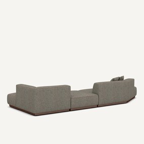 Rechte hoekbank in tweed, JACOPO