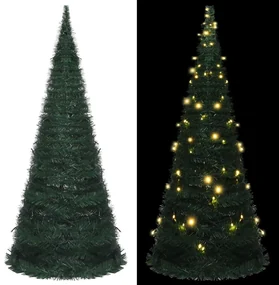 vidaXL Kunstkerstboom met LED pop-up 210 cm groen