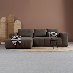 Bruine Bank Met Decoratieve Strepen Hoek Links