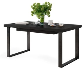 AVELLA Zwart Mat - LOFT TAFEL VOOR WOONKAMER/EETKAMER UITKLAPBAAR TOT 3,1 m!