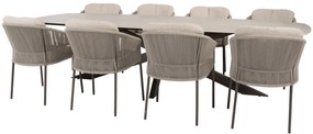Prado Florence dining tuinset 300x110xH75 cm 9 delig terre keramisch deens ovaal Taste 4SO
