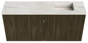 Mondiaz Joya DLux 90cm toiletmeubel shadow met wastafel faye rechts zonder kraangat ostra