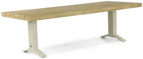 Dining Tuintafel  260 x 100 cm Aluminium/teak Taupe Santika Superior