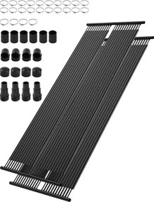 VEVOR Solar Pool Heater, 2,75 x 20 ft HDPE Solar Pool Panel (2 Pack) - Duurzaam en weerbestendig, met complete accessoires, Universeel Solar Pool Panel - Verhoogt de watertemperatuur, voor bovengrondse en ingegraven zwembaden