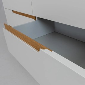 Tenzo Switch Modern Dressoir Met Lades Wit - 130x45x83cm.