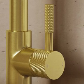 Saniclear Brass Curved hendel voor Highriser (SK89501)