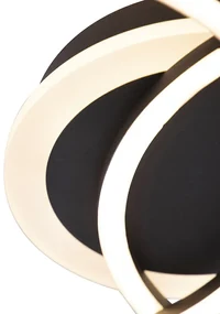 Design plafondlamp zwart incl. LED 3-staps dimbaar - Veni Design rond Binnenverlichting Lamp