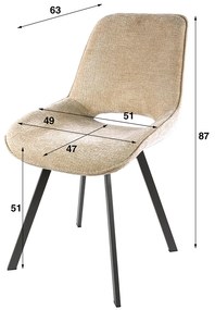 Eetkamer Daaistoel Zonder Armleuning