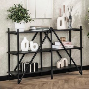 Open Kast Industrieel Met Planken - 130x35x85cm.