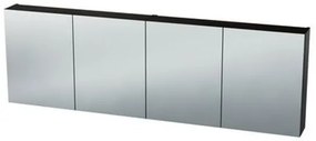 Nemo Spring Nebulo spiegelkast - 200x65x17.8cm - 4 deuren - glazen leggers - met stopcontact - zonder schakelaar - kleur: H1199 ST12 Thermo Oak Black 20037022