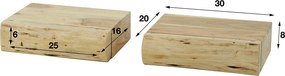 Hangend Nachtkastje Boomstam 30 Cm Breed (set Van 2) - 30x20x8cm.