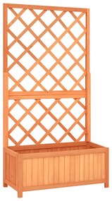 vidaXL Latwerkplantenbak 70x30x135 cm massief vurenhout bruin