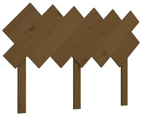 vidaXL Hoofdbord 122,5x3x80,5 cm massief grenenhout honingbruin