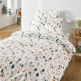 Kinderdekbedovertrek, flanel, dierenprint, GRIZZLY