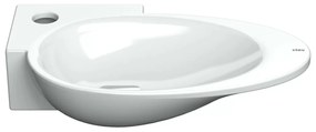 Clou First keramische hoekfontein 39cm met kraangat links wit glans