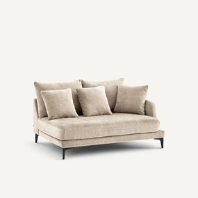 Halve bank, 2-zit van polyester en katoen, MODERNISTE