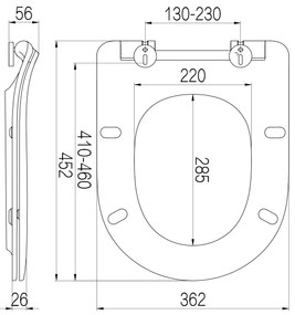 Sapho Edita softclose toiletzitting softclose wit