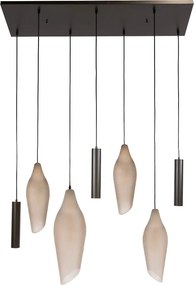 Hanglamp Met Organische Glazen Kappen