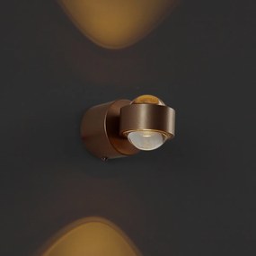 Design wandlamp donker brons incl. LED IP44 - Lens