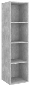 vidaXL Tv-wandmeubel 37x37x142,5 cm spaanplaat betongrijs