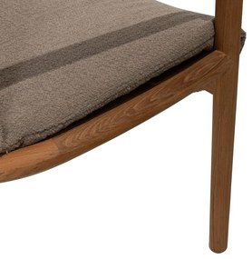 4 Seasons Outdoor Tess teak dining chair met bouclé bekleding  Tuinstoel    taupe weerbestendig