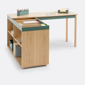 Omkeerbaar hoekbureau met opberging, Lina