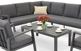 Zakintos Corner 7 antraciet Garden Point aluminium kit