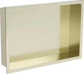 Mexen X-Wall-R niche plank met flens 45 x 30 cm, goud geborsteld - 1950453010