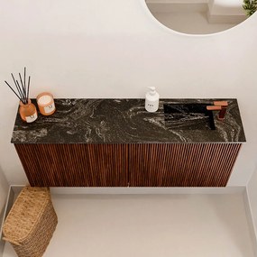 Mondiaz Joya DLux 100cm toiletmeubel ruby met wastafel faye rechts 1 kraangat lava