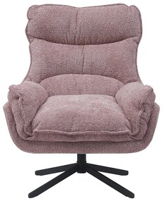 Starfurn Vera Fauteuil Roze Chenille Stof Draaibaar
