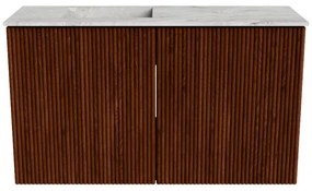 Mondiaz Joya DLux 70cm toiletmeubel ruby met wastafel faye links 1 kraangat glace