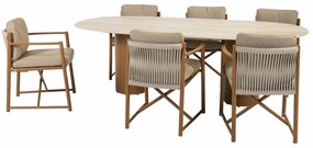 4 Seasons Outdoor Marina tuinset amber met Colorado tafel 240 x 105 x 75 cm Tuinset   beige weerbestendig