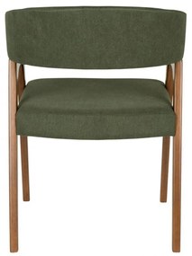 Dutchbone Adamello Vintage Eetkamerstoel Walnoot Groen