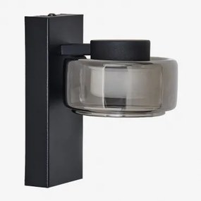 Led Buitenwandlamp In Metaal En Glas Valideri Zwart - Sklum