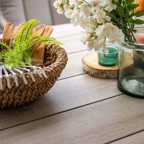 Garden Impressions Lucas tuinset 9-delig bruin - Tulli tuintafel ovaal 280x140 cm light teak look