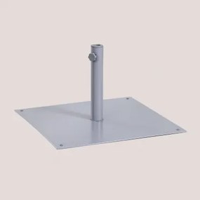 Vierkante Parasolvoet 60x60 Cm In Staal Peuet Grijs - Sklum