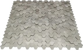 Zelfklevende Mozaïektegels Metaal | Driepas 3D Zilver | 30,5×29,6 cm | Keuken, Bad &amp; WC
